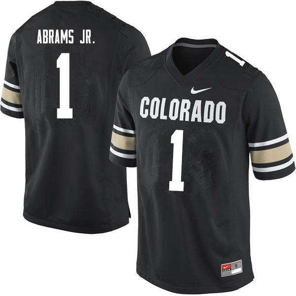 Men #1 Delrick Abrams Jr. Colorado Buffaloes College Football Jerseys Sale-Home Black